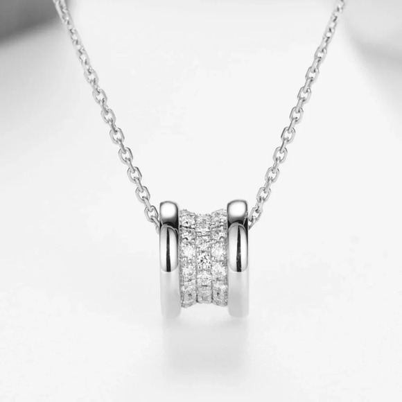 💝 925 Silver Plated Elegant Refine Dainty Necklace for Women, EVGG1057 - Picture 1 of 6